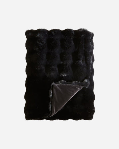 Plaid Fluffy con Struttura – Morbida Coperta in Fleece Nera-Blankets-Lema Nova-Nero-Lema Nova