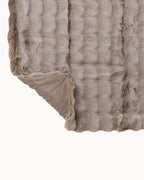 Plaid Wave – Coperta Taupe in Cotone e Poliestere-Blankets-Lema Nova-Lema Nova