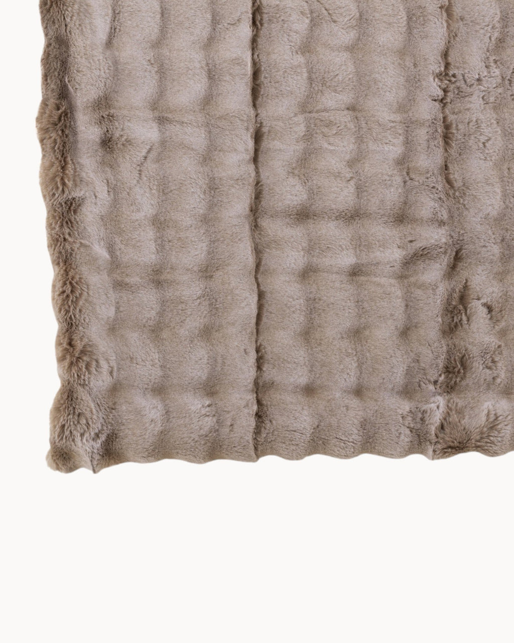 Plaid Wave – Coperta Taupe in Cotone e Poliestere-Blankets-Lema Nova-Lema Nova