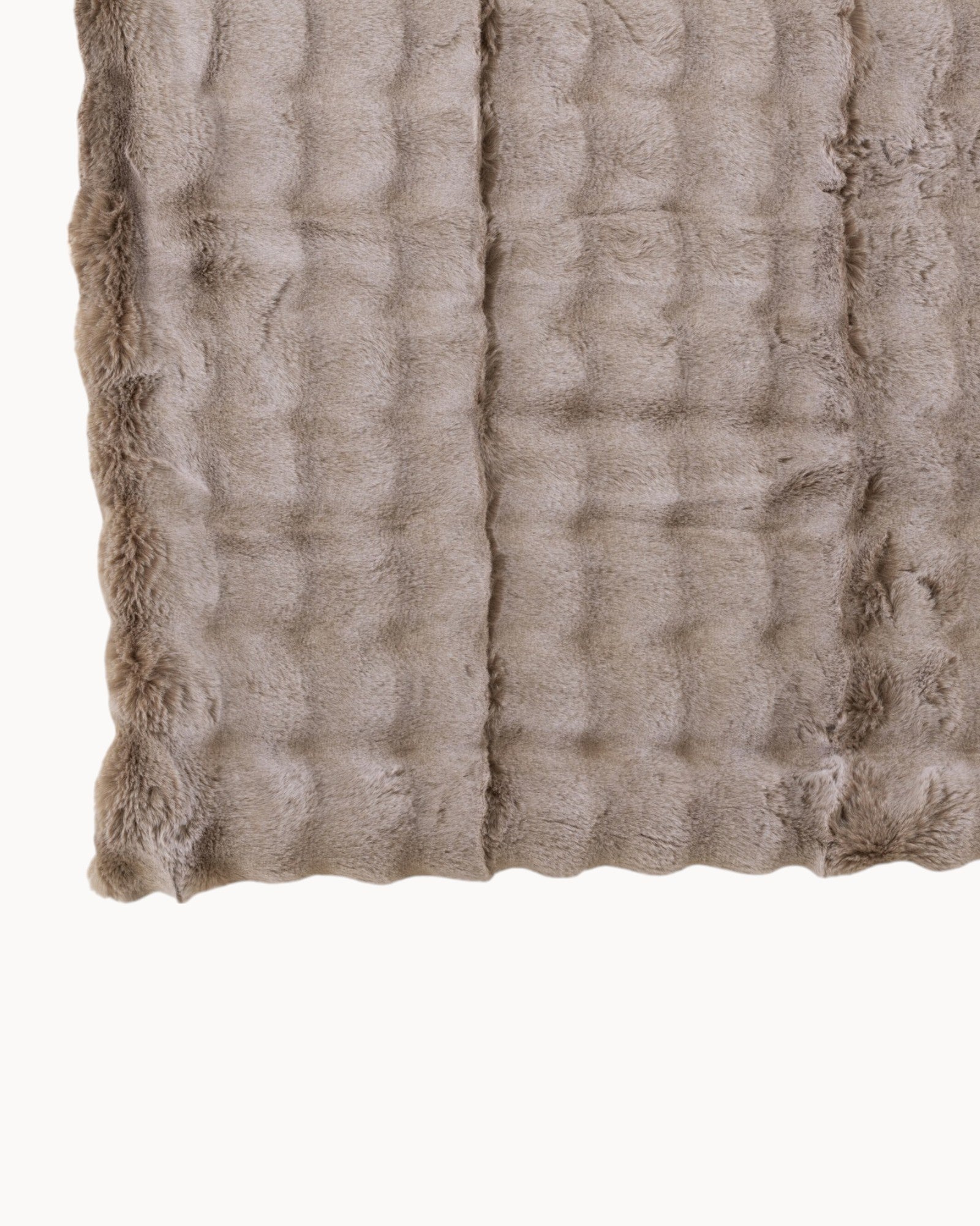 Plaid Wave – Coperta Taupe in Cotone e Poliestere-Blankets-Lema Nova-Lema Nova