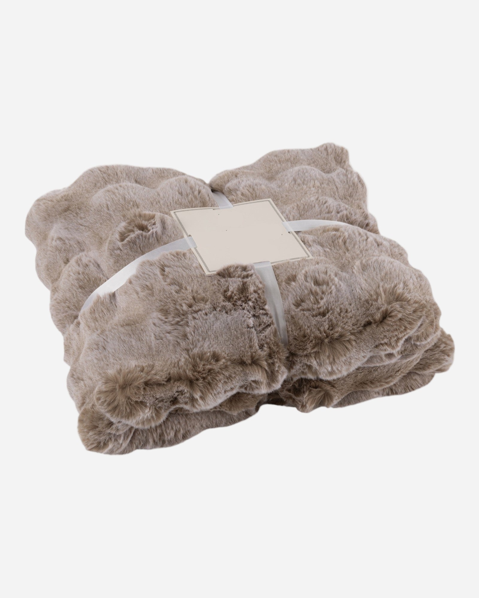 Plaid Wave – Coperta Taupe in Cotone e Poliestere-Blankets-Lema Nova-Lema Nova