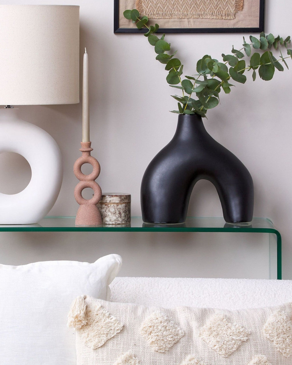 Vaso Moderno in Porcellana Nera Artigianale – Perfetto per Fiori-Vase-Lema Nova-Lema Nova