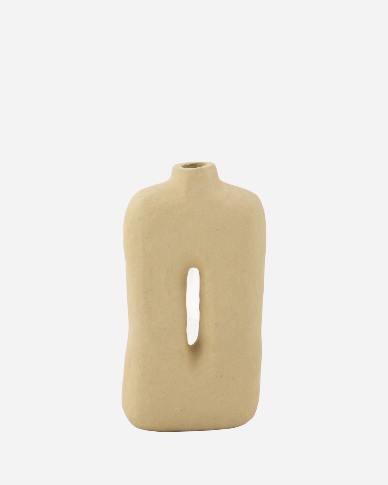 Vaso Quadrato in Carta Mache per Piante – Colore Naturale-Vase-Lema Nova-Beige-Lema Nova